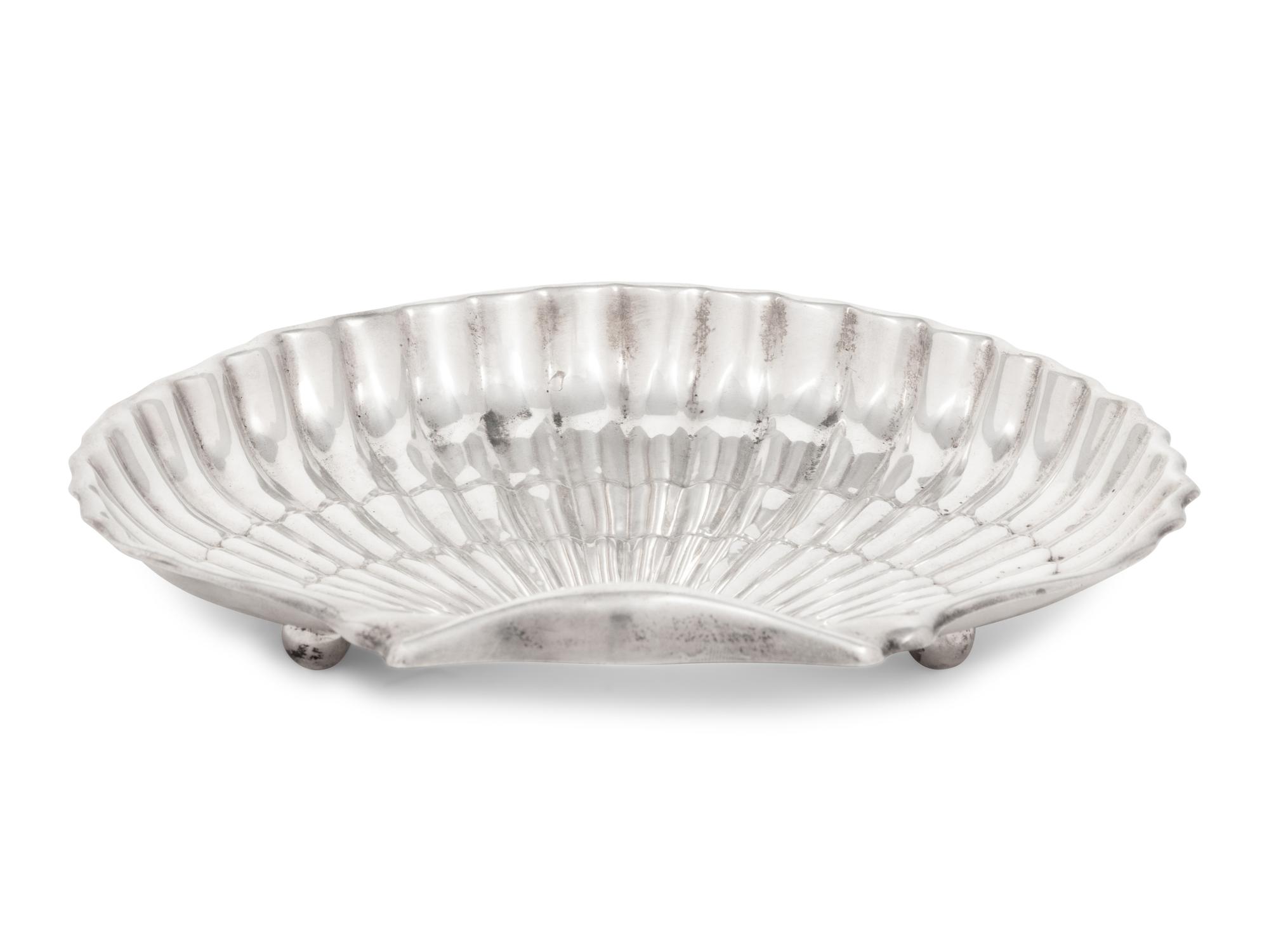 An American Silver Shell Tray