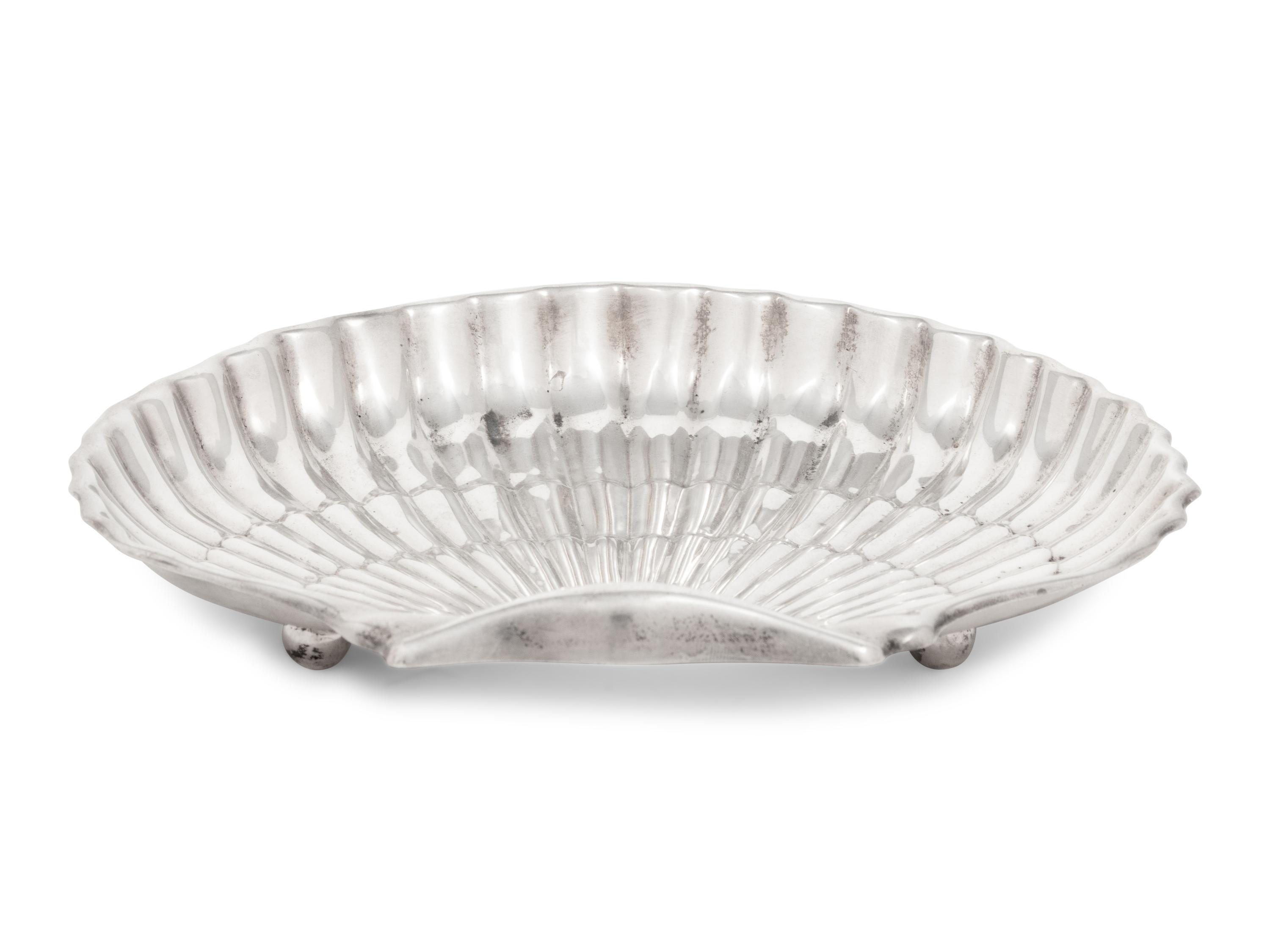 An American Silver Shell Tray