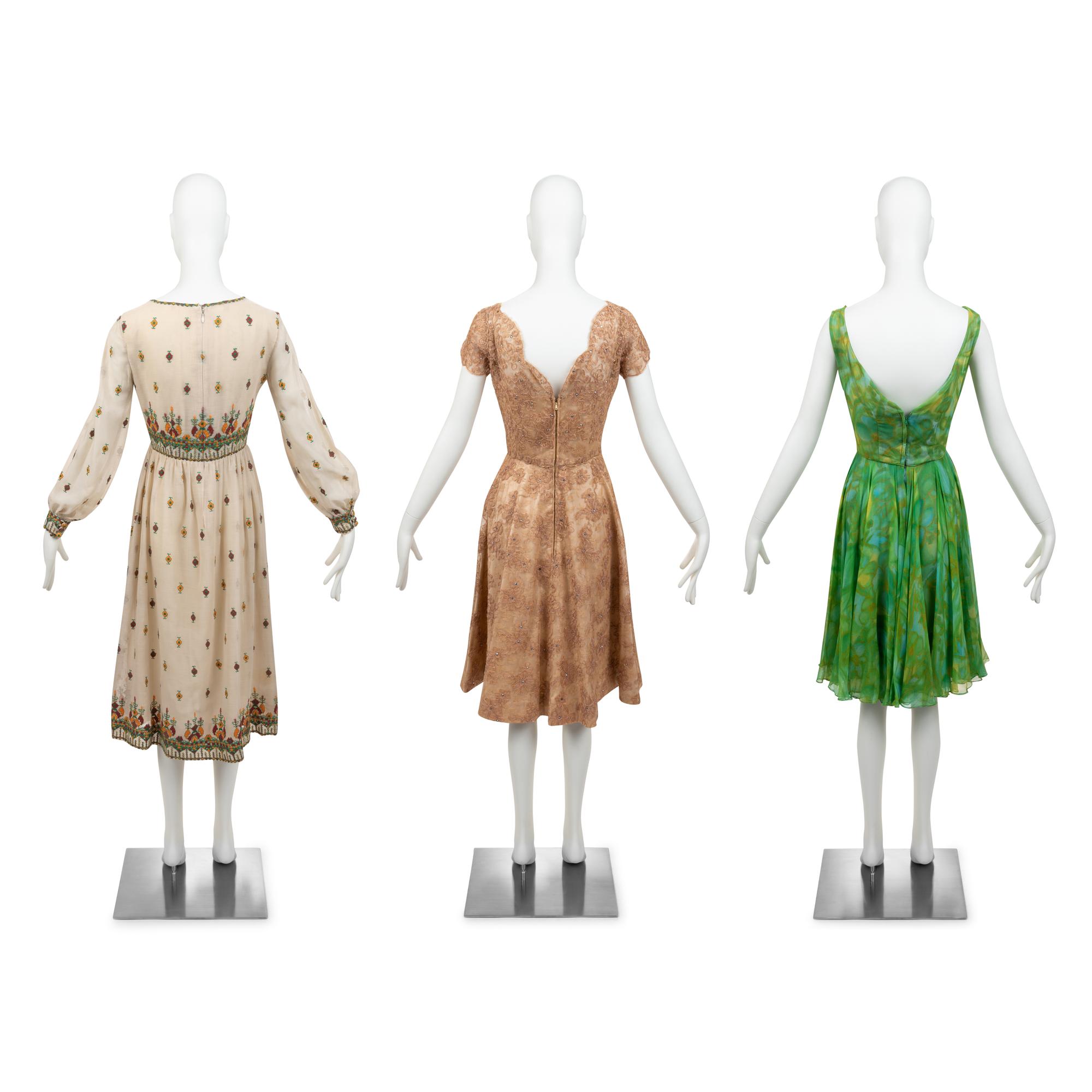 Three Vintage Designer Dresses: Two Ceil Chapman, One Teal Traina, 1960s