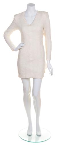 A Christian Lacroix White Silk Cocktail Dress, Size 40.