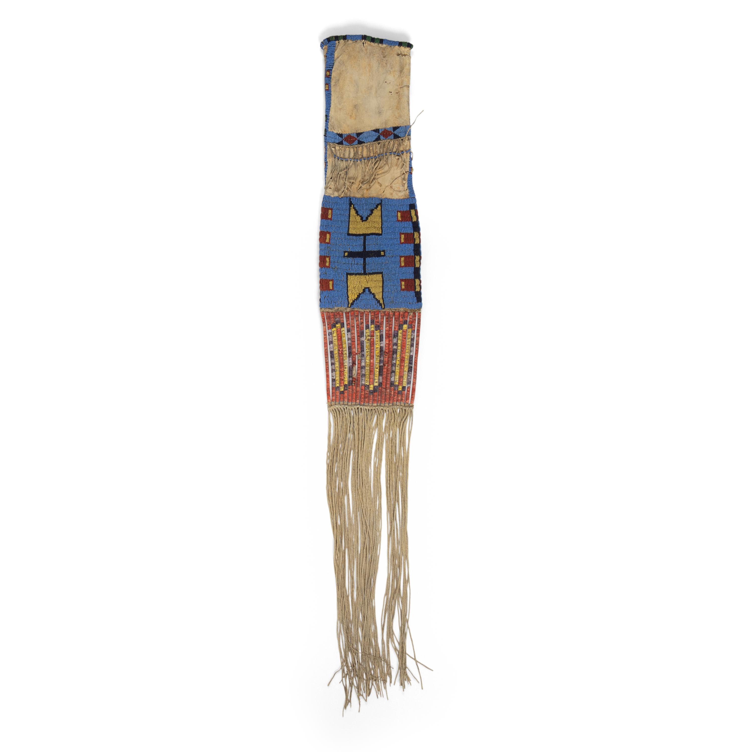 Sioux Beaded Hide Tobacco Bag