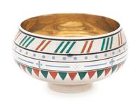 A Russian Silver and Enameled Sugar Bowl