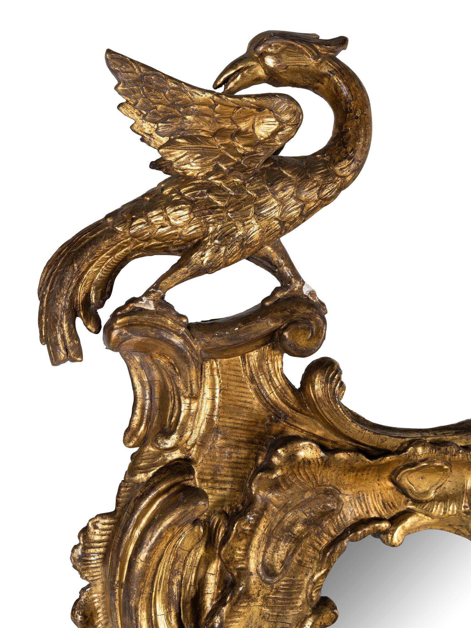 A George II Giltwood Overmantel Mirror