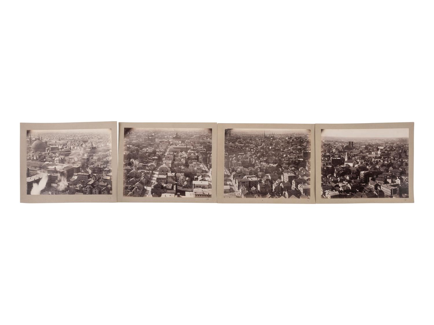 Rhode Island Extraordinary 20 Part Photo Panorama of Providence, circa 1880-90.