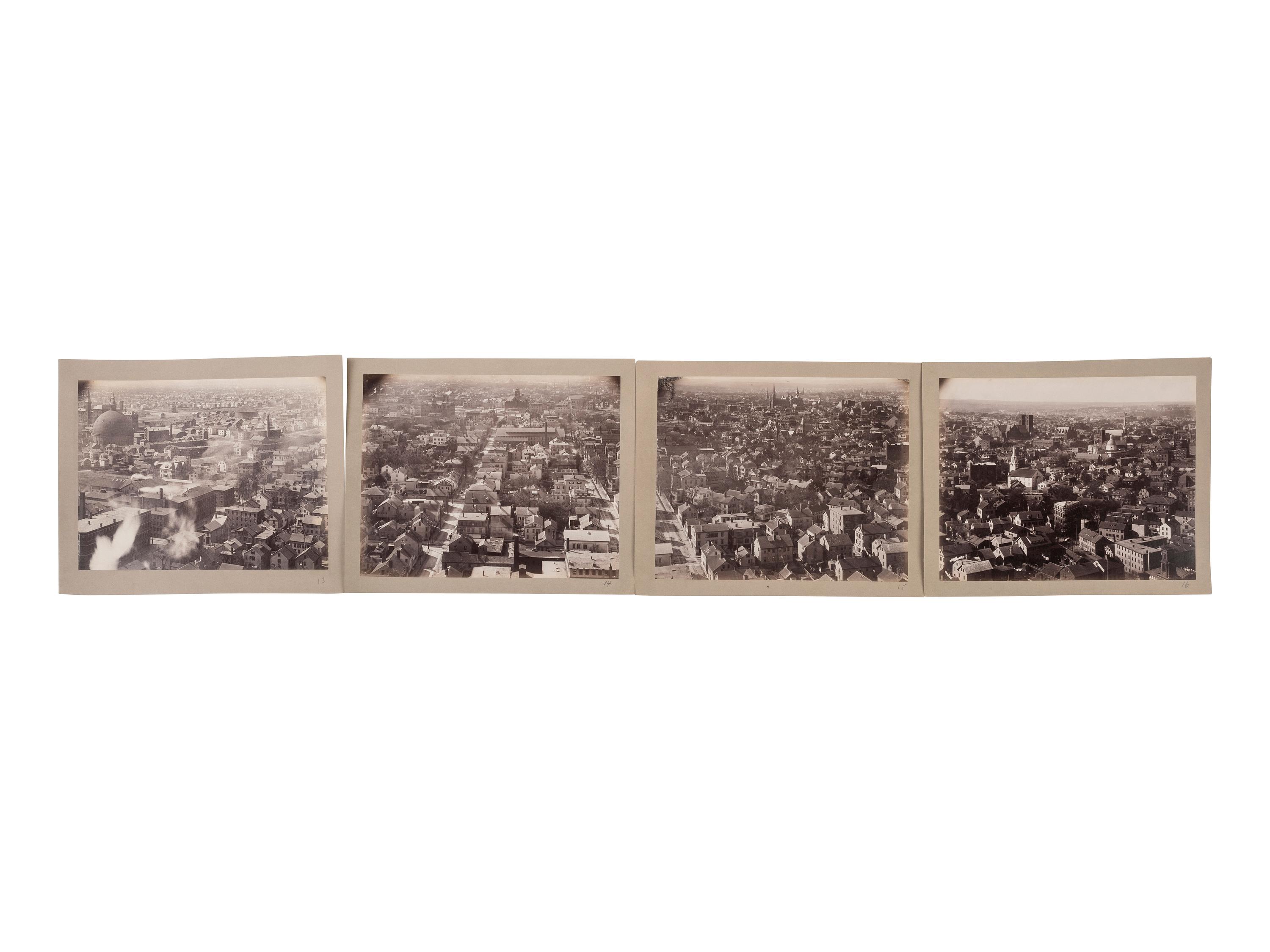Rhode Island Extraordinary 20 Part Photo Panorama of Providence, circa 1880-90.