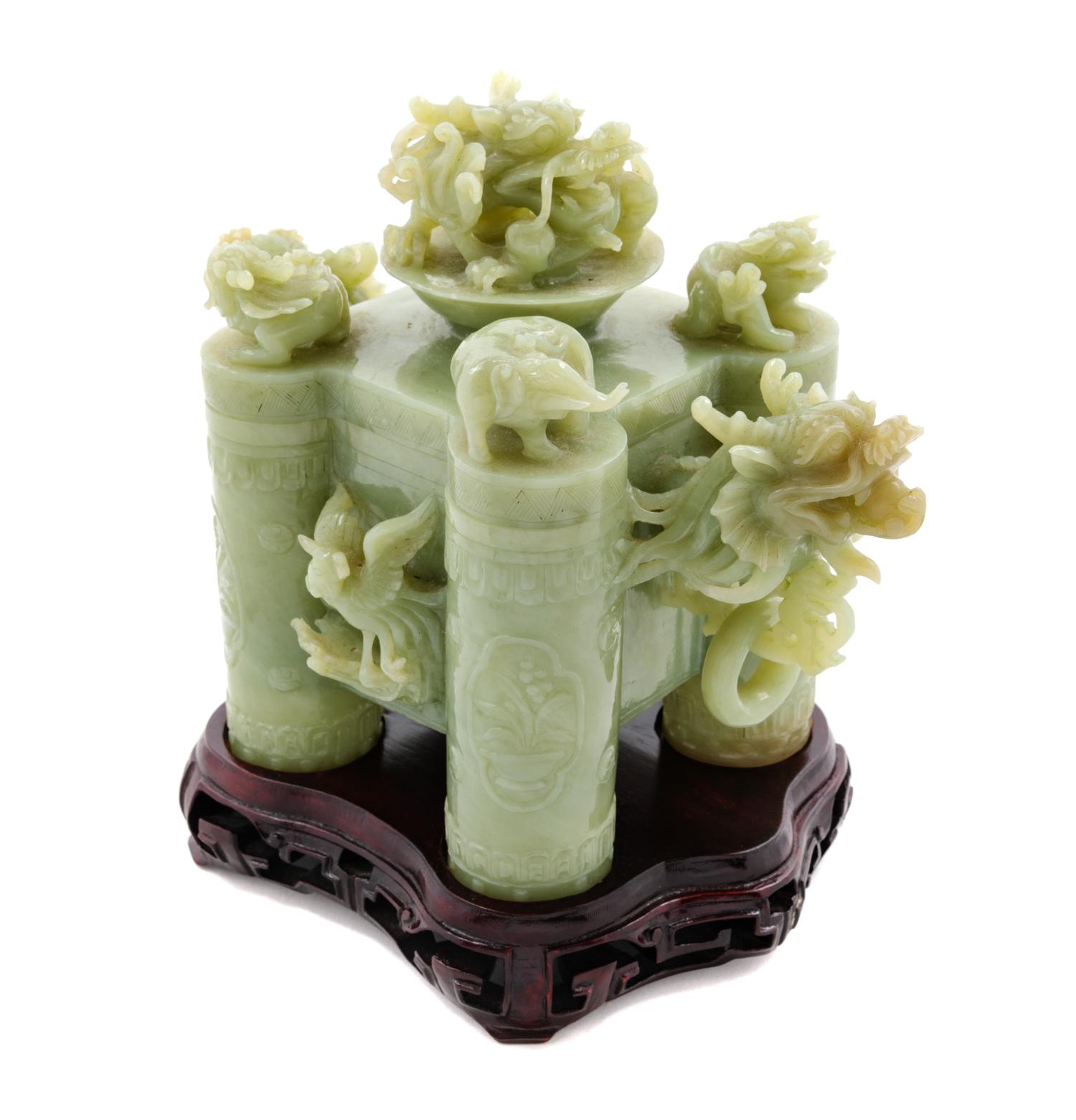 A Chinese Carved Nephrite Jade Vessel