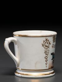 An Automobile Service Worker's Porcelain Occupational Shaving Mug