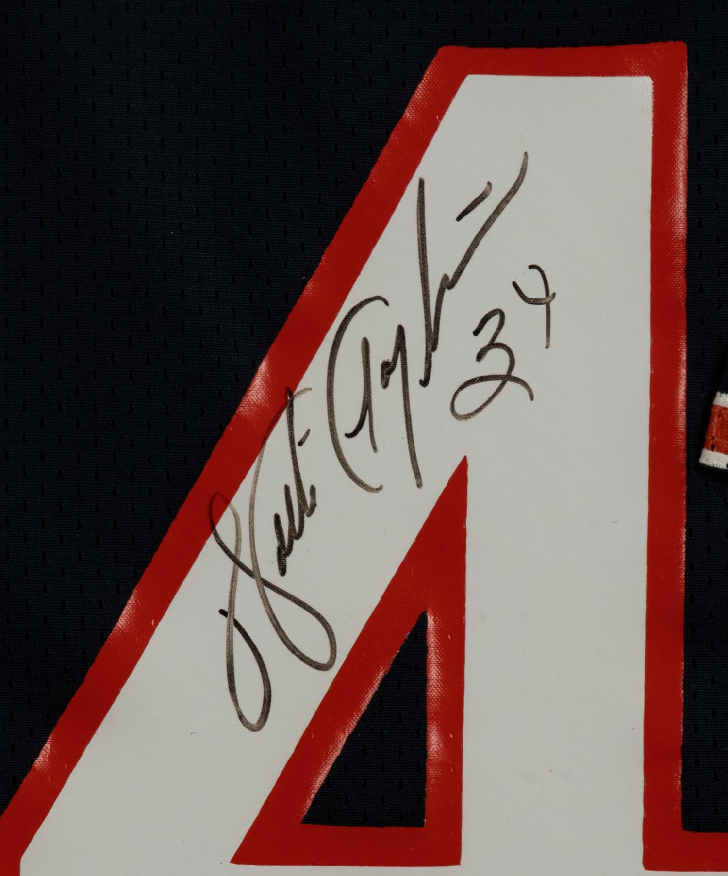 A Chicago Bears Jersey Display Signed by Walter Payton Formerly Displayed at Mike Ditka’s Restaurant
