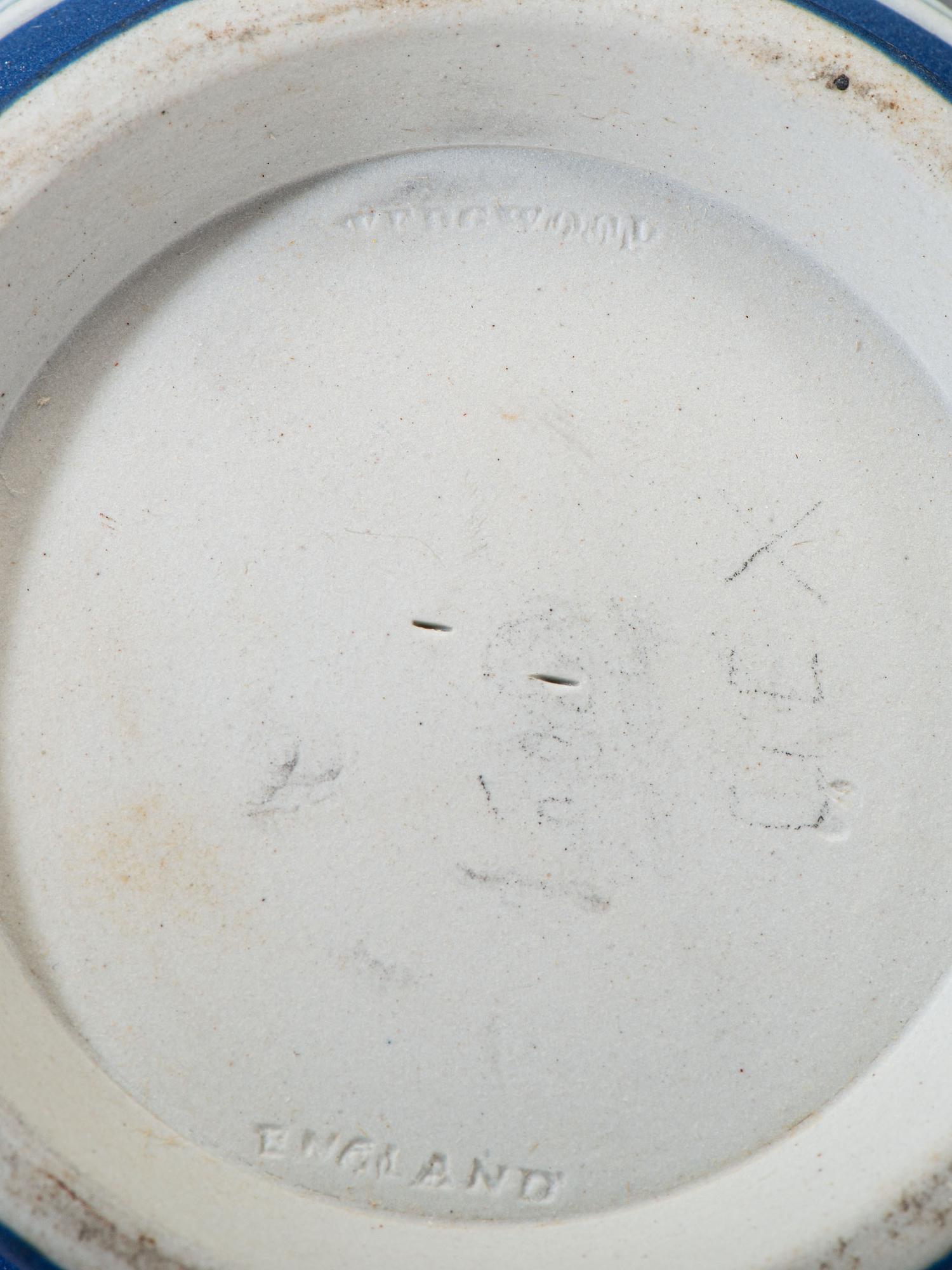 Five Wedgwood Blue Jasperware Articles