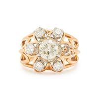 BICOLOR GOLD AND DIAMOND RING