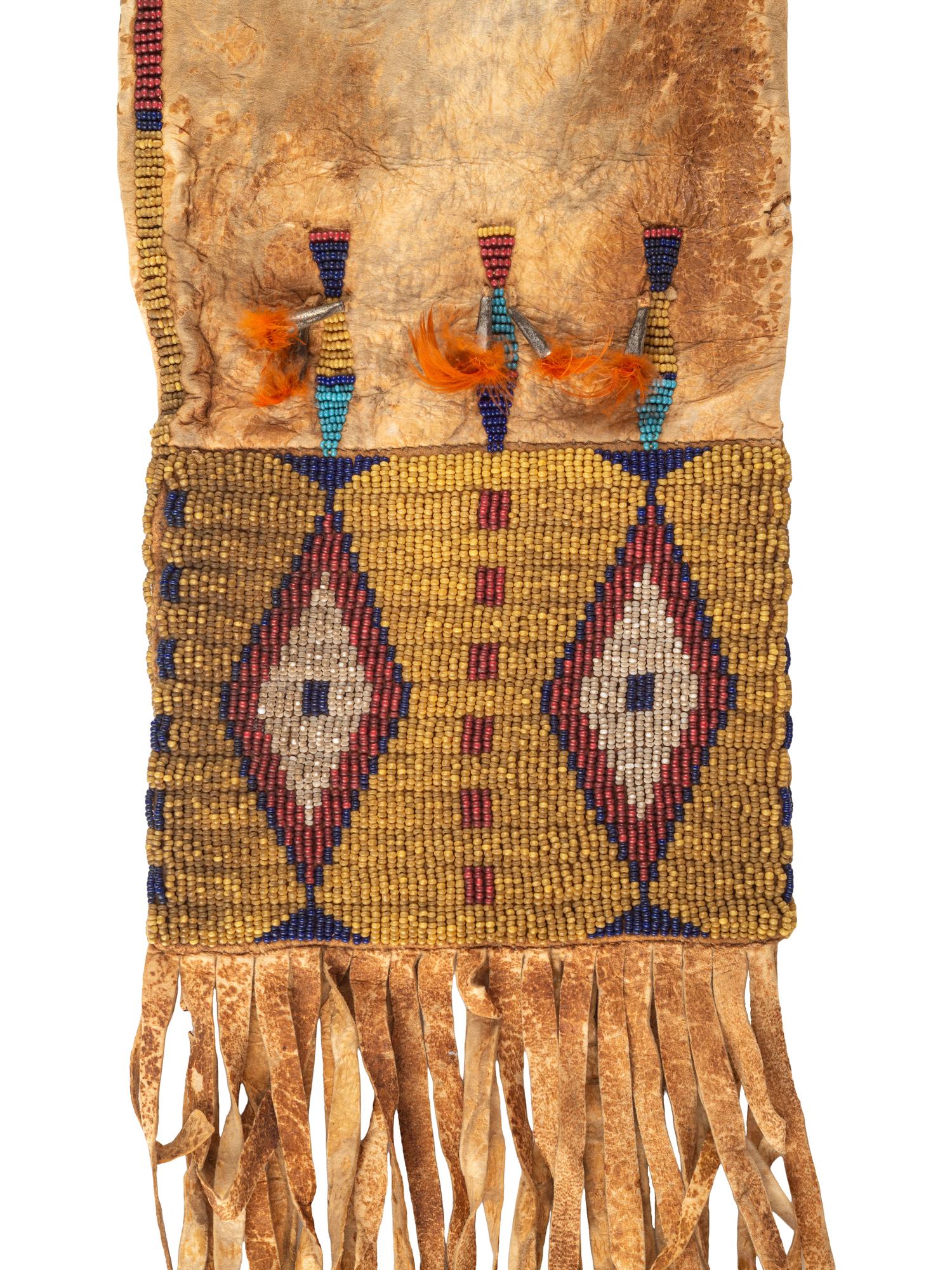Cheyenne Beaded Hide Tobacco Bag