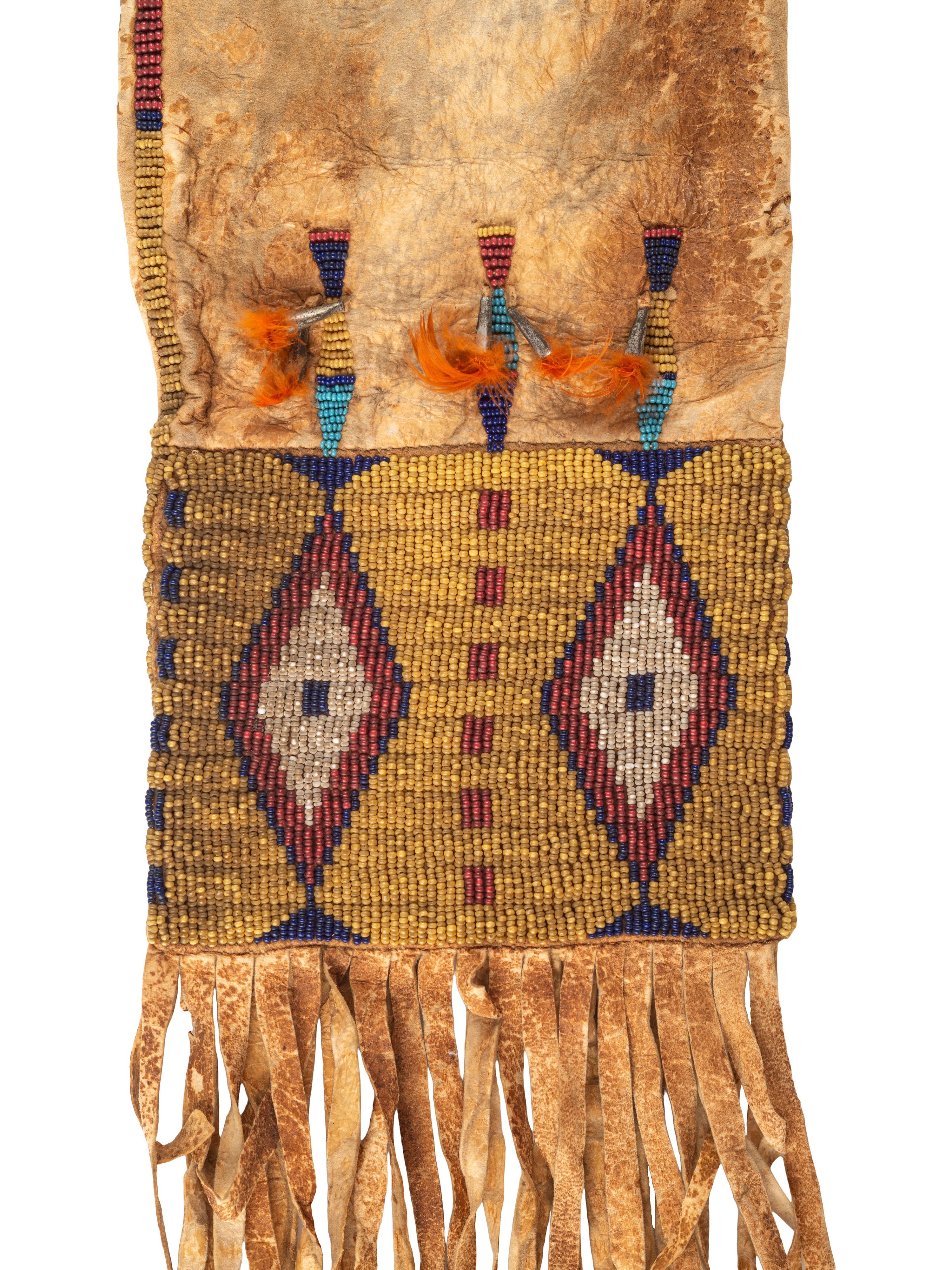 Cheyenne Beaded Hide Tobacco Bag