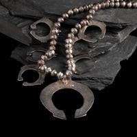 Navajo Sterling Silver Squash Blossom Necklace