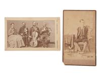 [EARLY PHOTOGRAPHY]. Albumen photographs of performers incl. a snake charmer and Blind Musicians.