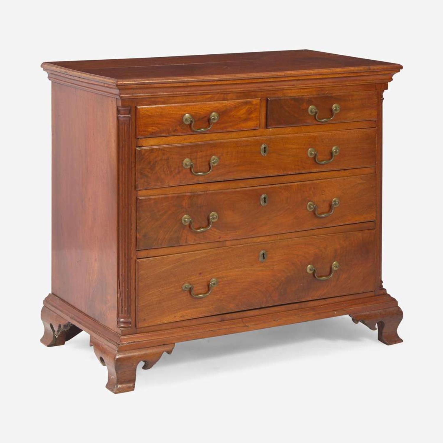 A Chippendale walnut chest of drawers Southeastern Pennsylvania, late 18th century
