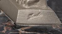 A Pair of Art Deco Silvered Metal Dancers on Marble Bases Signed Janle — 20TH CENTURY