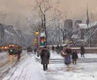Edouard Leon Cortes, (French, 1882-1969), Quai Montebello