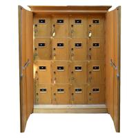 An Oak Locker from the French National Library in Paris 57" W x 29" D x 77" H — France, Mid-20th Century