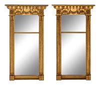 A Pair of Federal Style Giltwood Mirrors