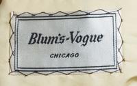 A Blum's-Vogue Yellow Floral Dress and Coat Ensemble, No size.