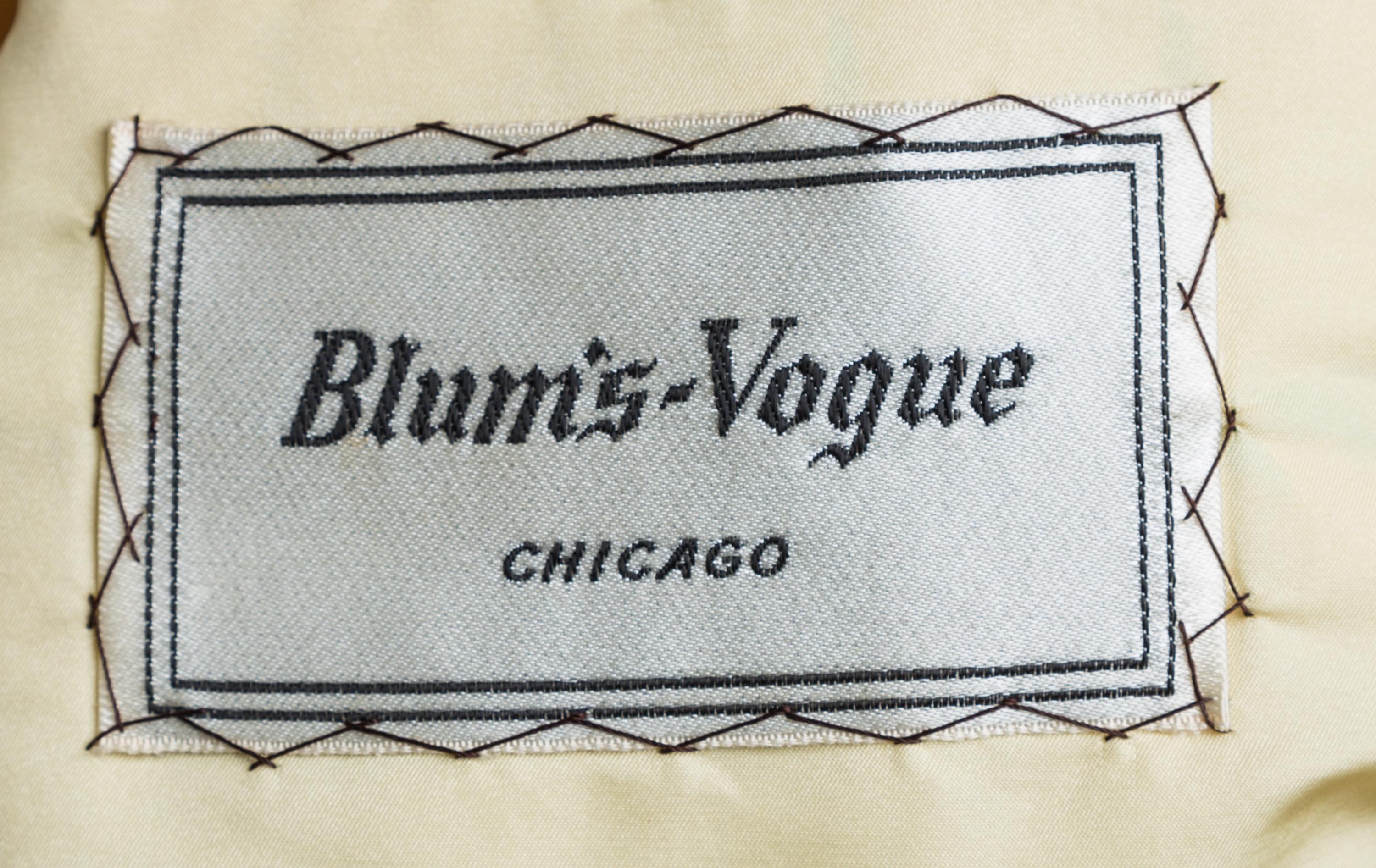A Blum's-Vogue Yellow Floral Dress and Coat Ensemble, No size.