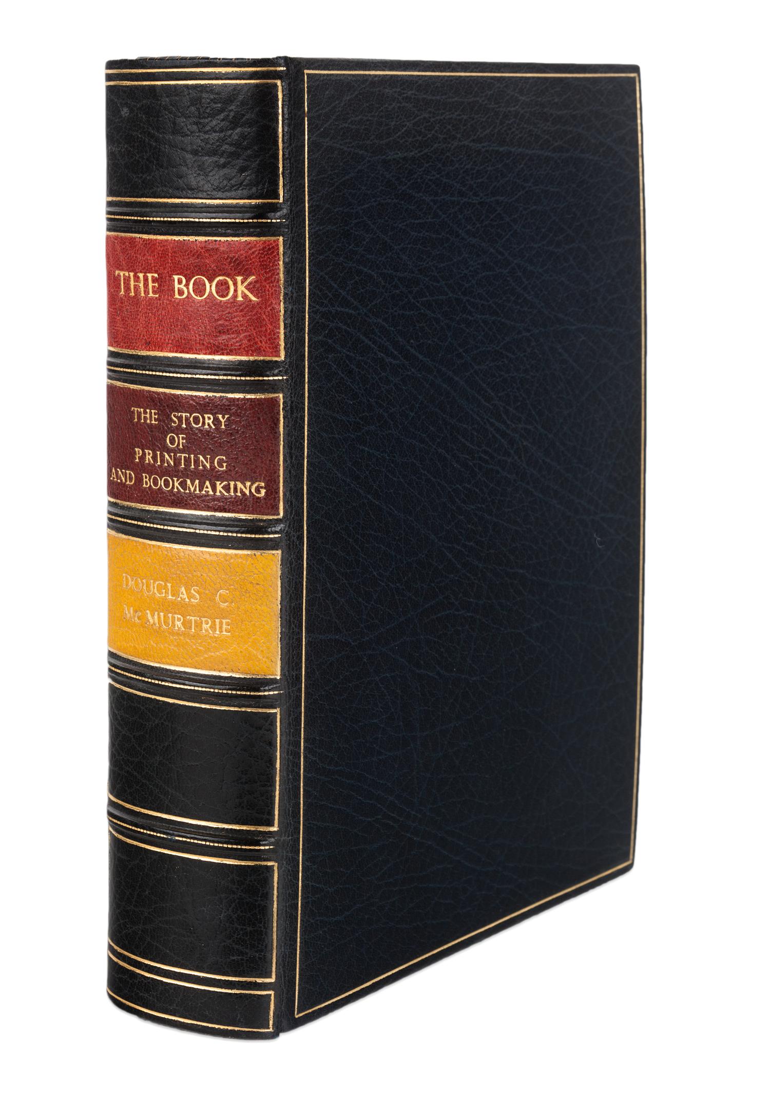 [BAYNTUN BINDING]. McMURTRIE, Douglas C. (1888-1944). The Book. The Story of Printing & Bookmaking . London, New York and Toronto: Oxford University Press, 1962.