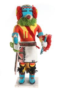 Hopi Polychrome Wood Hummingbird Kachina Height 13 1/2 inches