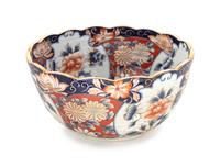 A Japanese Imari Porcelain Floriform Bowl