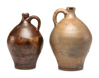 Two Stoneware Jugs, Attributed to Jonathan Fenton