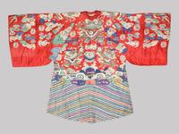 A Red Ground Kesi Woven Silk Theatrcial 'Dragon' Robe