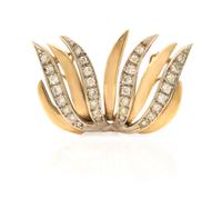 A 14 Karat Bicolor Gold and Diamond Pendant Enhancer, 4.40 dwts.