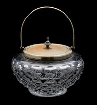 A English Pressed Glass Biscuit Jar — 20TH CENTURY