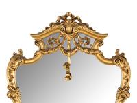 A Rococo Style Giltwood Onyx-Top Pier Table and Mirror