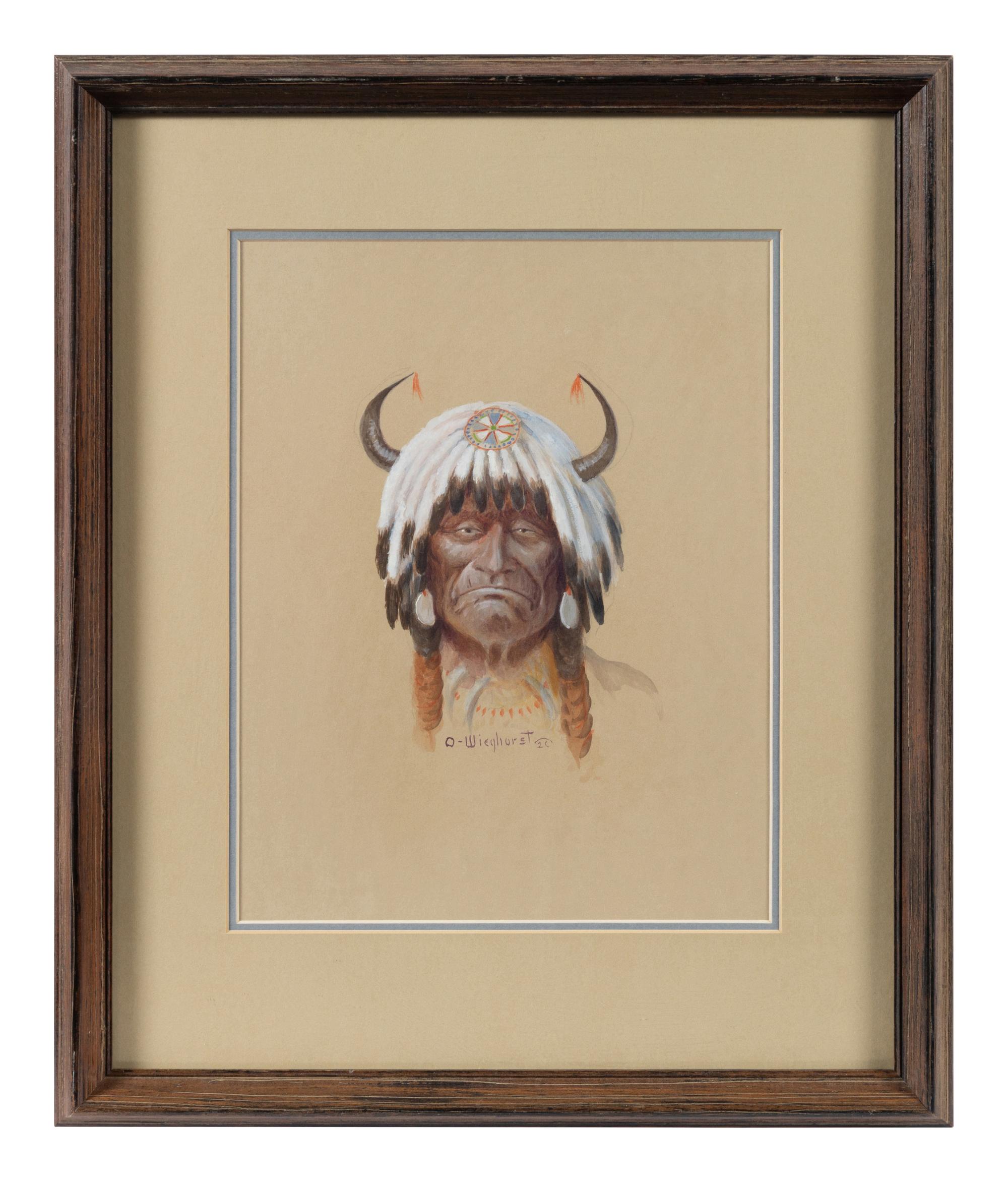 Untitled (Portrait with Buffalo Headdress)