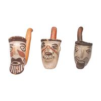 Tesuque Rain God and Puebloan Pottery Pipes