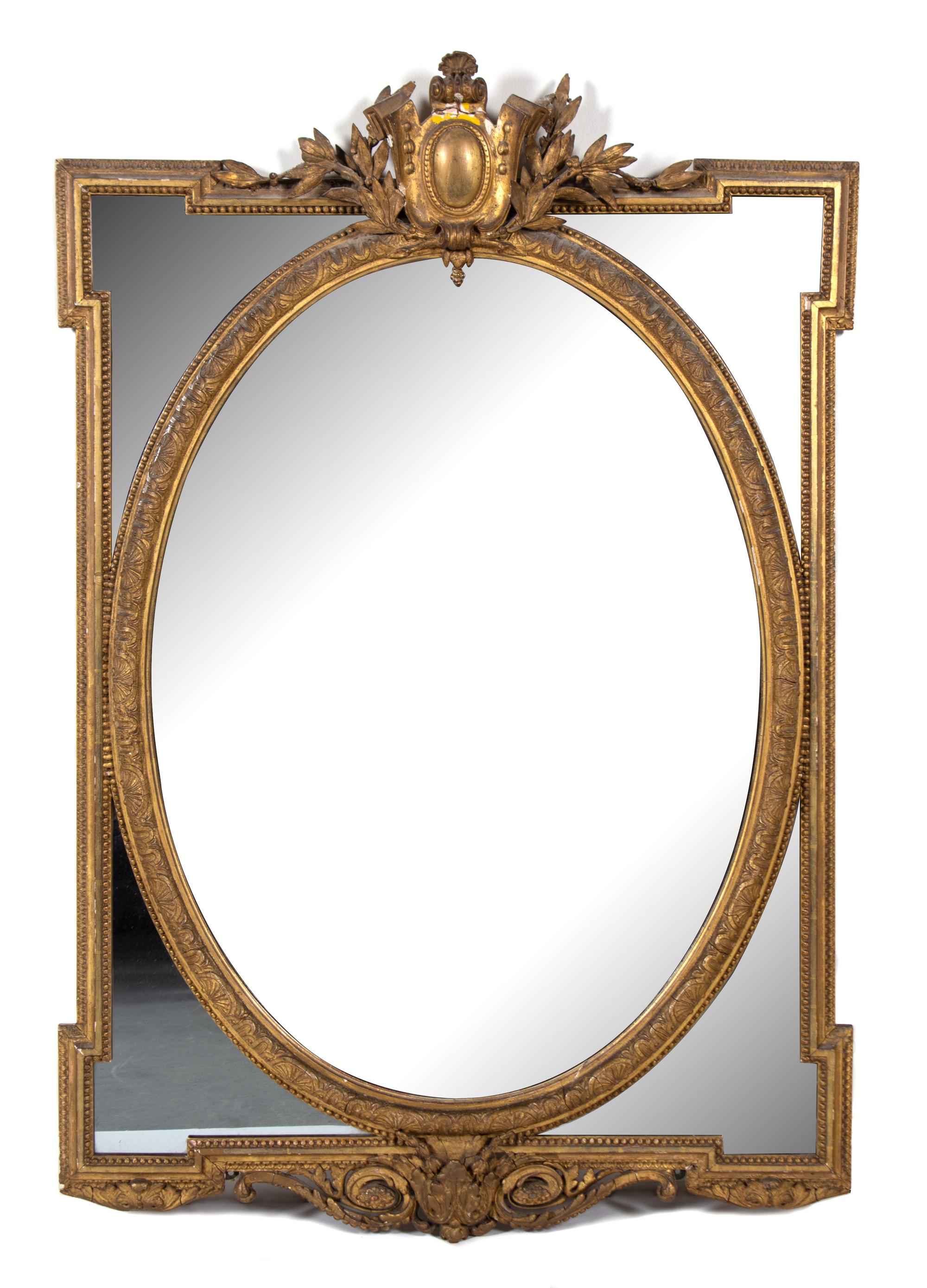 A Louis XVI Style Giltwood Mirror