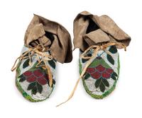Plateau Beaded Hide Moccasins