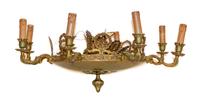 An Empire Style Gilt Metal Eight-Light Chandelier