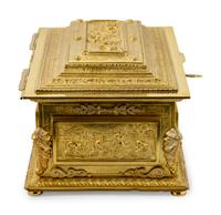 A French Gilt Bronze Jewelry Casket