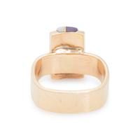 YELLOW GOLD AND MULTIGEM INLAY SET
