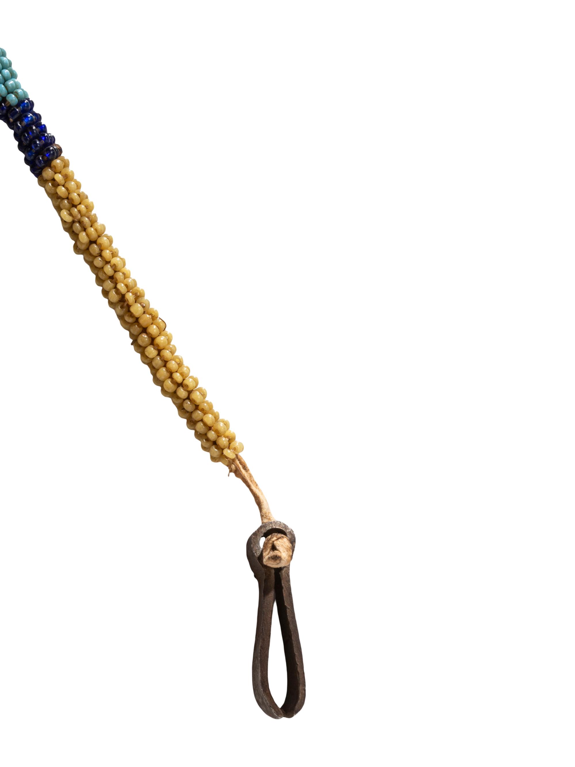 Crow Beaded Hide Pouch, with Tweezers