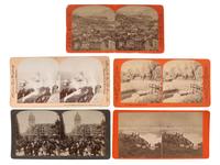 [CALIFORNIA]. A group of 9 stereoviews of California, incl. images by Lawrence & Houseworth, Pond, and Taber.