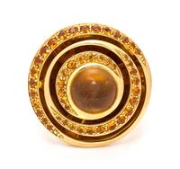 An 18 Karat Yellow Gold, Citrine and Spessartite Ring, Boucheron, 10.20 dwts.