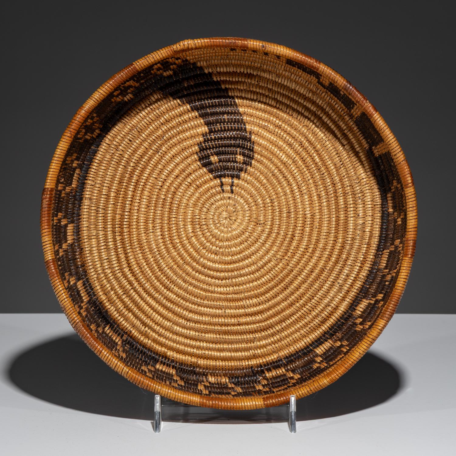 California Mission Basket, with Rattlesnake Design