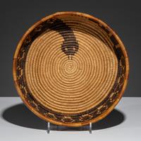 California Mission Basket, with Rattlesnake Design