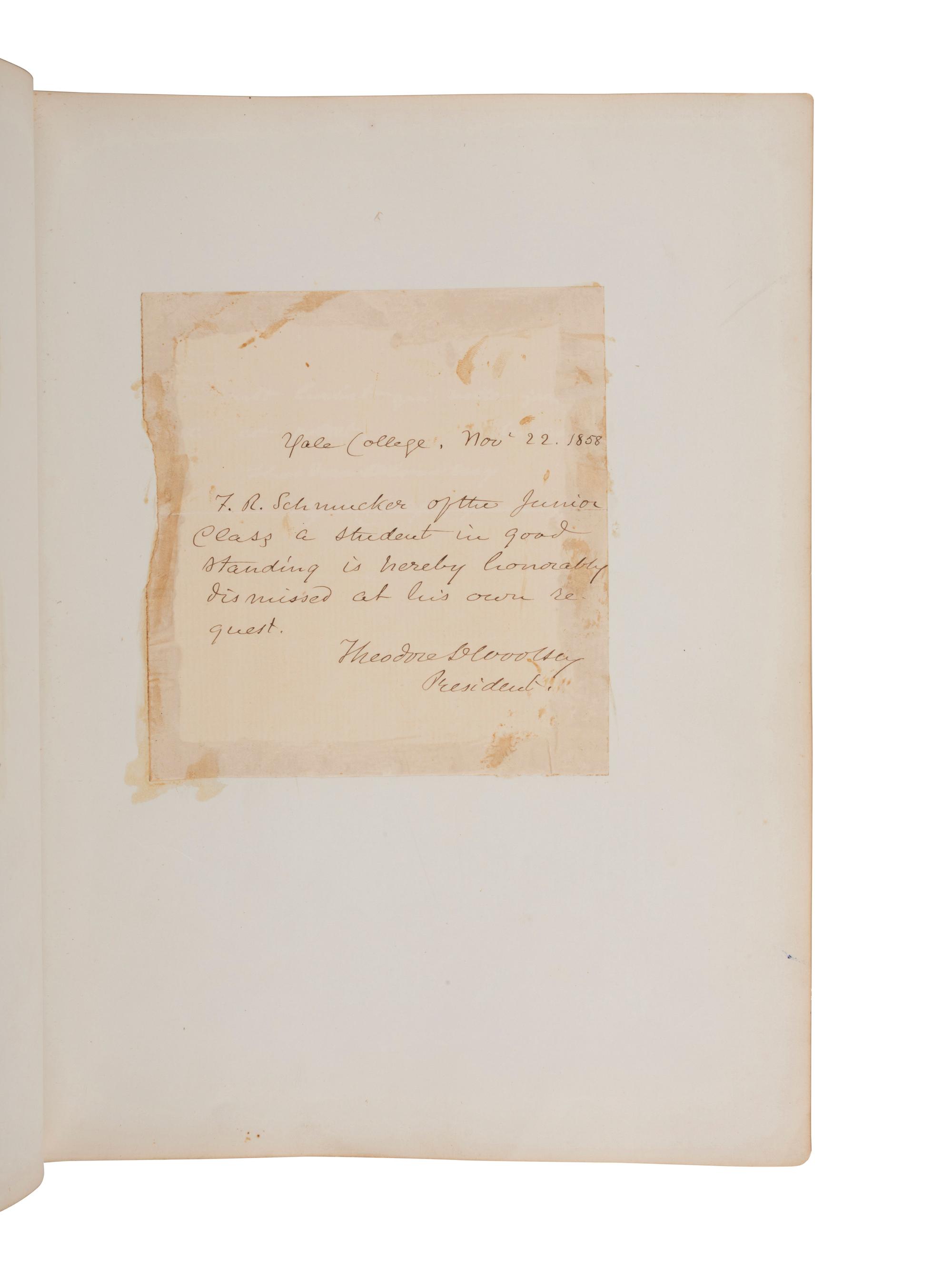 [EARLY PHOTOGRAPHY]. Two illustrated albums, incl. Yale and University of Michigan.