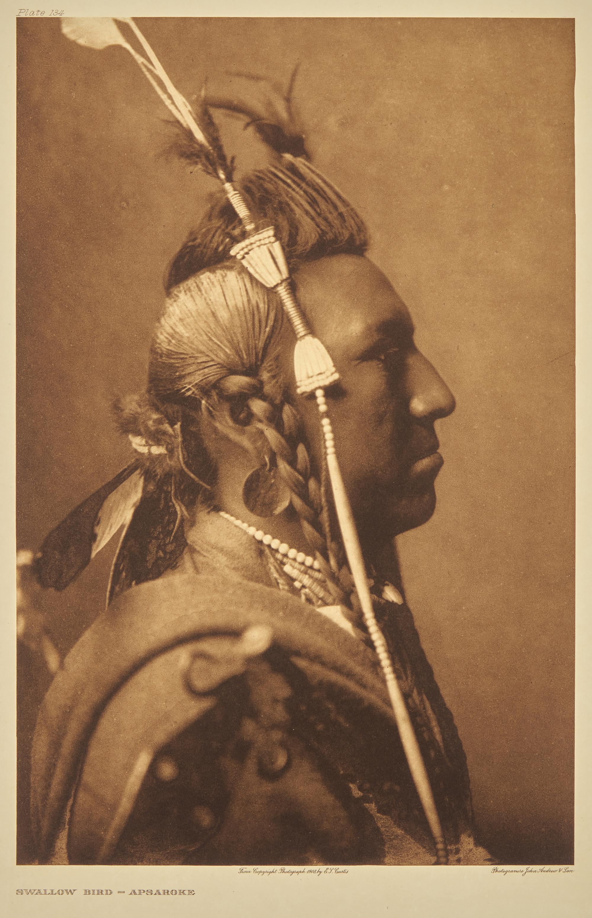 Edward Curtis (American, 1868-1952) — Swallow Bird - Apsaroke Plate 134