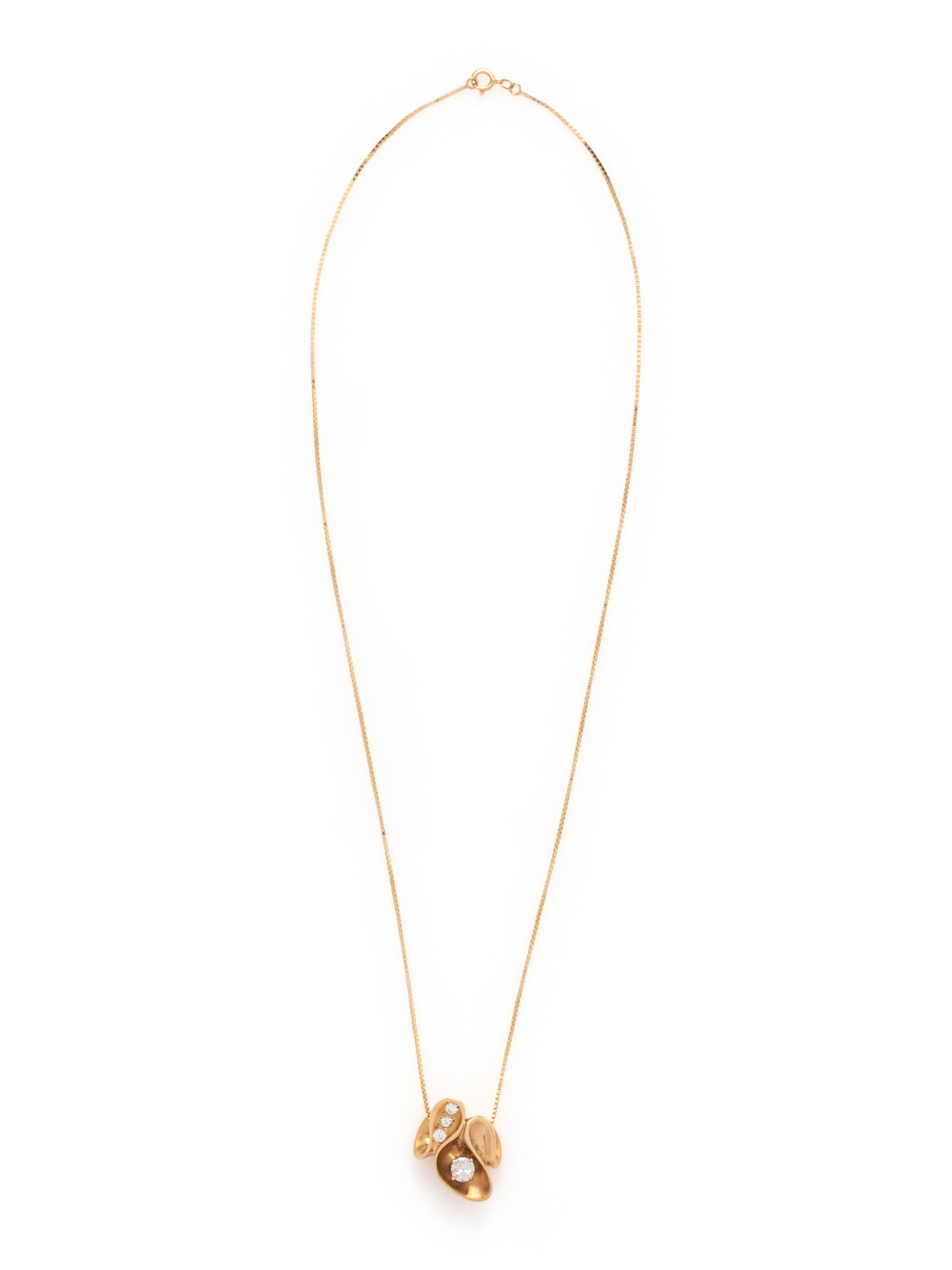 YELLOW GOLD AND DIAMOND PENDANT/NECKLACE