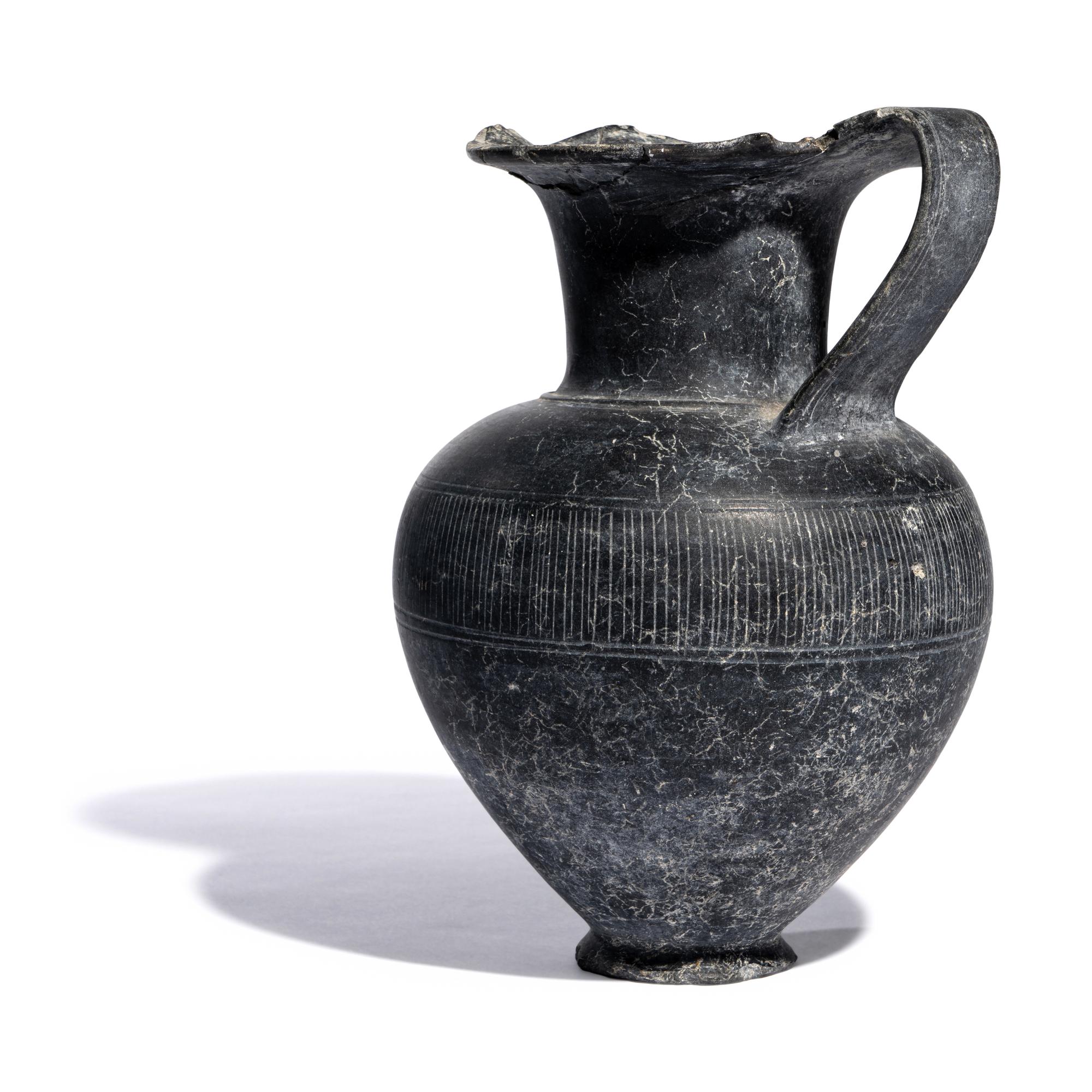 An Etruscan Bucchero Oinochoe