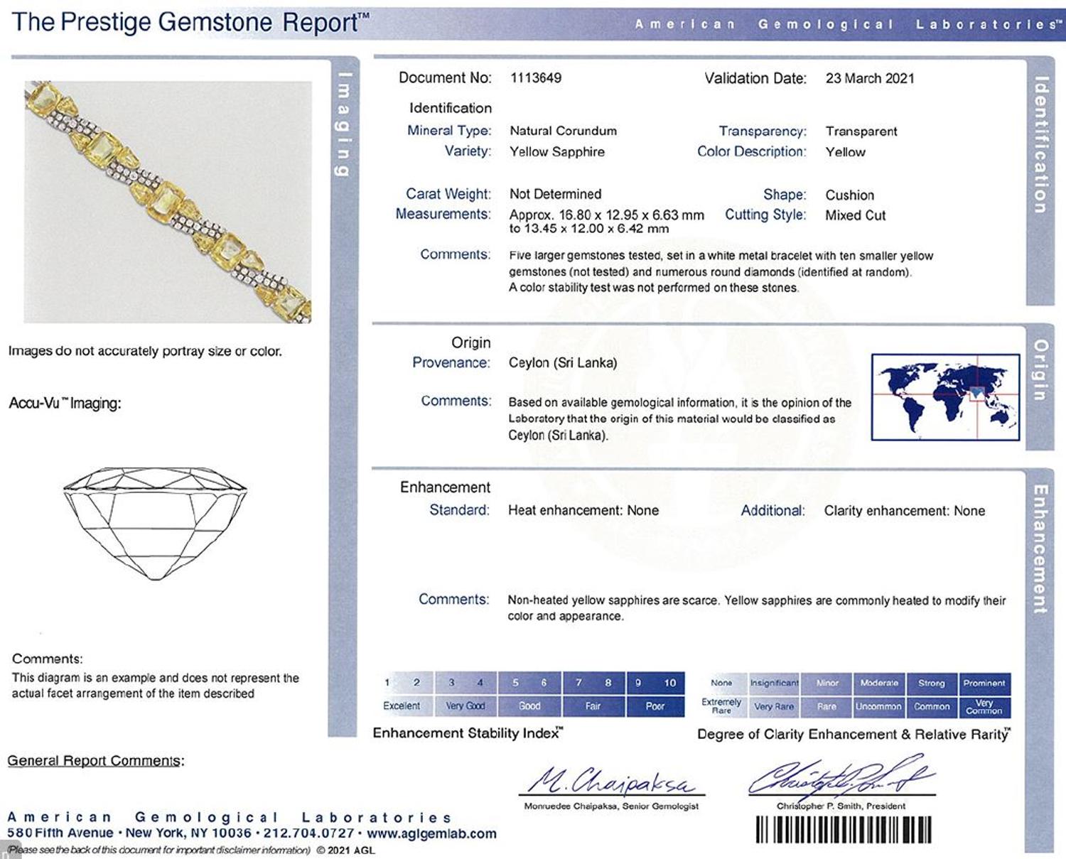 OSCAR HEYMAN & BROTHERS, YELLOW SAPPHIRE AND DIAMOND BRACELET